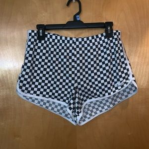 Checkered sleep shorts